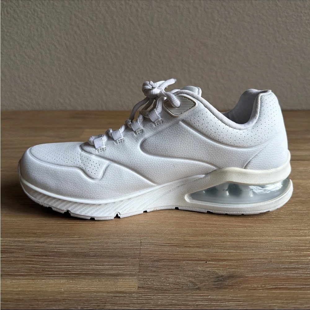 Skechers Shoes Womens 9 Uno 2 Air Around You Sneakers White Lace Up Low 155543 - Picture 5 of 11